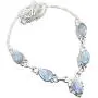 925 Silver Plated 6.50ctw Genuine Rainbow Moonstone Necklace 925 Silver Plated 6.50ctw Genuine Rainbow Moonstone Necklace