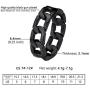 PROSTEEL 316L Stainless Steel Ring, Black/18K Real Gold Plated, 6.4mm Cuban Link Design Band Ring for Men/Women(with Gift Box)