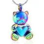 constantlife Cremation Jewelry Ashes Necklace Stainless Steel Teddy Bear Hold Heart Pet Urn Memorial Pendant Funeral Keepsake constantlife Cremation Jewelry Ashes Necklace Stainless Steel Teddy Bear Hold Heart Pet Urn Memorial Pendant Funeral Keepsake