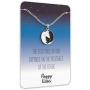 Wolf Ying Yang Necklace – Friendship, Love, and Balance Pendant – Cute Silver Charm with Message Card