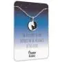 Wolf Ying Yang Necklace – Friendship, Love, and Balance Pendant – Cute Silver Charm with Message Card