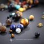 Comelyjewel Black Lava Stone 7 Chakra Bracelets Rock Bead Elastic Natural Stones Gemstones Yoga Beads Bracelets for Men Women Girls Jewelry