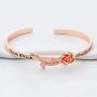 POTIY Vampire Fans Gift Vampire Inspired Jewelry Team Klaus Elijah Rebekah Always and Forever Flower Bracelet for Women Girls