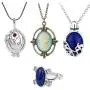 The Vampire Diaries Daywalking Katherine Sapphire Crystal Pendant Necklaces Ring Elena Verbena Opening Charm Necklace Movie Jewelry Set Cosplay For Fans