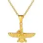 U7 Farvahar Pendant Chain Stainless/Black Gun/18K Gold Plated Symbol Iran Persian Gift Necklace, Customizable U7 Farvahar Pendant Chain Stainless/Black Gun/18K Gold Plated Symbol Iran Persian Gift Necklace, Customizable