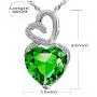 Lab-Created Gemstone Birthstone Heart and Diamond Accent Necklace Pendant Charm in 10k White Gold or 10k Yellow Gold plated or 925 Sterling Sliver with 18” Chain (Choose your Birthstone) Lab-Created Gemstone Birthstone Heart and Diamond Accent Necklace Pendant Charm in 10k White Gold or 10k Yellow Gold plated or 925 Sterling Sliver with 18” Chain (Choose your Birthstone)