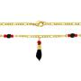 In Season Jewelry 18k Gold Plated Simulated Azabache Evil Eye Protection Necklace Figa Hand 18''
