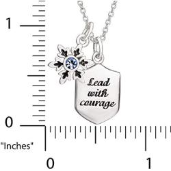 Disney Frozen 2 Elsa Fine Silver Plated Pendant Necklace, 16 + 2'' Extender