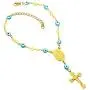 U7 Men Women Rosary Necklace Catholic Pray Gift Stainless Steel or 18K Gold Plated Classic Beads/Evil Eye/Heart Rosary Y Necklace