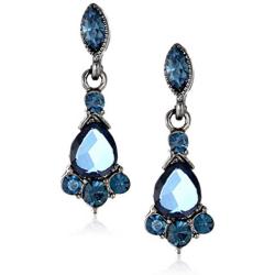 1928 Jewelry Vintage Crystal Drop Earrings