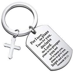 Christian Gift Jeremiah 29:11 Keychain I Know The Plans I Have for You Keychain Religious Jewelry Christian Fans
