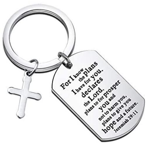Christian Gift Jeremiah 29:11 Keychain I Know The Plans I Have for You Keychain Religious Jewelry Christian Fans