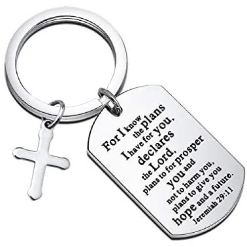 Christian Gift Jeremiah 29:11 Keychain I Know The Plans I Have for You Keychain Religious Jewelry Christian Fans Christian Gift Jeremiah 29:11 Keychain I Know The Plans I Have for You Keychain Religious Jewelry Christian Fans