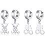 VNOX Satanic Jewerly 1-2 Pairs Church of Satan Seal of Lucifer Dangle Hinged Earrings for Men Women Teen