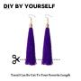 YRYM HT Tassel Earrings for Women - 20 Pairs Colorful Bohemian Long Layered Fringe Earrings Set Hoop Tiered Dangle Drop Tassle Earrings Pack Fashion Jewelry for Christmas Valentine Birthday Girls Gift