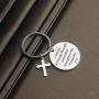 TOGON Christian Keychain I Can Do All Things Through Christ Who Strengthens Me Religious Keychain Scripture Jewelry Inspirational Gift for Her