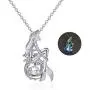 BQfife Mermaid Luminous Pendant Necklace statement Fluorescence Dainty Fish tail chain for Women Teen Girl Gift Jewelry