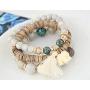 YOYOHOME Boho Bohemian Style Beaded Elastic Elephant Bracelet for Women&Girl 3Pcs