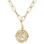 18k Gold Plated Medallion Necklace Coin Pendant Round Circle Disk Minimalist Jewelry for Women Teen Girls 18” 18k Gold Plated Medallion Necklace Coin Pendant Round Circle Disk Minimalist Jewelry for Women Teen Girls 18”