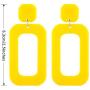 4 Pairs 80s Women Retro Earrings Geometric Dangle Neon Earrings for Party Costume Accessory