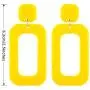 4 Pairs 80s Women Retro Earrings Geometric Dangle Neon Earrings for Party Costume Accessory