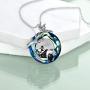 ONEFINITY Panda Necklace Sterling Silver Origami I Love You to The Moon and Back Pendant Necklace Valentines Day Gifts for Women Wife Girlfriend