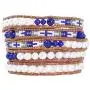 Mandala Crafts Boho Freshwater Cultured Pearl Bead Stackable Leather Wrap Bracelet Jewelry for Women