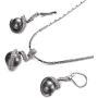 Yoursfs 18KGP Necklace Clip on Silver Earrings Vintage Knot Jewelry Set