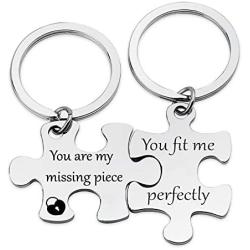 HN HNHB My Missing Piece Fit Me Perfectly Couple Keychain Girlfriend Gift Valentine Jewelry Gifts (Missing Piece KE) …