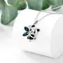 AOBOCO Sterling Silver Cute Animal Heart Pendant Necklace for Women Teen Girls, Embellished with Crystals from Austria