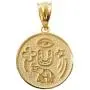 Solid 10k Yellow Gold Lucky Charms Amulet Good Luck Medallion Pendant