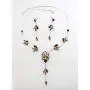 Faship Gorgeous Rhinestone Floral Crystal Necklace Earrings Set Faship Gorgeous Rhinestone Floral Crystal Necklace Earrings Set