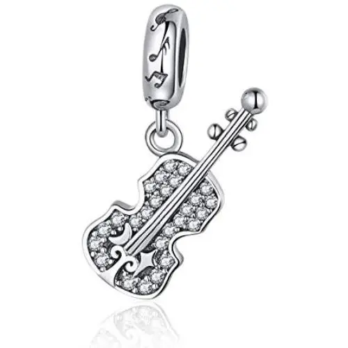 for Pandora Musical Charm Guitar Charm Authentic 925 Sterling Silver Beads Women Bracelet Charm Love Music Dangle Charm Birthday Christmas Charm Bead (Violin Charms) for Pandora Musical Charm Guitar Charm Authentic 925 Sterling Silver Beads Women Bracelet Charm Love Music Dangle Charm Birthday Christmas Charm Bead (Violin Charms)