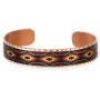 Handmade Native American Copper Cuff Bracelets Southwest Geometric Design for Unisex, Aztec Jewelry