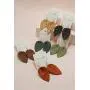 Miracle Collection Natural Vegan Genuine Cork Leather Folded Petal Teardrop with Gold Flecks Fall Fashion Dangle Lightweight Earring For Women and Girls