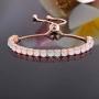 CiNily Adjustable Silver Plated Opal Tennis Bracelet for Women Girls - Fashion Jewelry Gift | Opal Bracelets in Sterling Silver,Rose Gold and Yellow Gold Plating