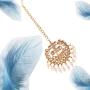 Touchstone Indian Bollywood Stylish Contemporary Designer Jewelry Hand Head Wedding Accessory Kaleera Mangtika in Gold Silver Tone for Women.