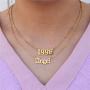 HUTINICE Custom Name Necklace Personalized Jewelry, 18 inch Gold Plated Chain Gothic Old English Nameplate Necklaces for Women and Girls Birthday Gift