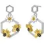 Bee Earrings Sunflower 925 Sterling Silver Beehive Bee Dangle Drop Hooks Cubic Zirconia Earrings Jewelry Gifts for Women Daughter Birthday Bee Earrings Sunflower 925 Sterling Silver Beehive Bee Dangle Drop Hooks Cubic Zirconia Earrings Jewelry Gifts for Women Daughter Birthday