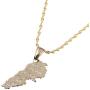 Lebanon Country Map Pendant Necklaces Gold Color Jewelry Liban Maps of Lebanese