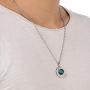 HUASAI 12 Twelve Constellations Hand Woven Leather Bracelet and Moon Pendant Necklace Zodiac Sign Jewelry Set