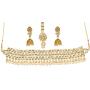 Bindhani Womens Bollywood Style Jewellery Bridemaids Gold Plated Choker Kundan Necklace Earrings Tikkas Indian Bridal Jewelry Set for Wedding