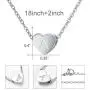 Lanqueen Silver Initial Heart Necklace Dainty Heart Pendant Necklaces Tiny Letters Charm Jewelry for Women Girls Adjustable Chain 18''+2'' Lanqueen Silver Initial Heart Necklace Dainty Heart Pendant Necklaces Tiny Letters Charm Jewelry for Women Girls Adjustable Chain 18''+2''
