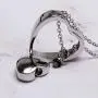 Fanery Sue Personalized Cremation Urn Necklace for Human Ashes Double Heart Keepsake Memorial Jewelry W/Filling Kit, Custom Pendant