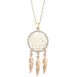 Ouran Long Chain Necklace for Women,Dream Catcher Pendant Necklace for Girls Gold and Silver Personalized Necklace