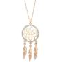 Ouran Long Chain Necklace for Women,Dream Catcher Pendant Necklace for Girls Gold and Silver Personalized Necklace
