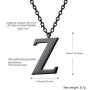 PROSTEEL Stainless Steel/Sterling Silver Initial Name Necklace, A to Z Initial Letter Personalized Necklaces for Men Women, Gold/Silver/Black Tone, 16''/20'' Adjustable, Come Gift Box