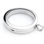 Jovivi 25mm/30mm Living Floating Memory Glass Locket Necklace - Stainless Steel Secure Magnetic Closure