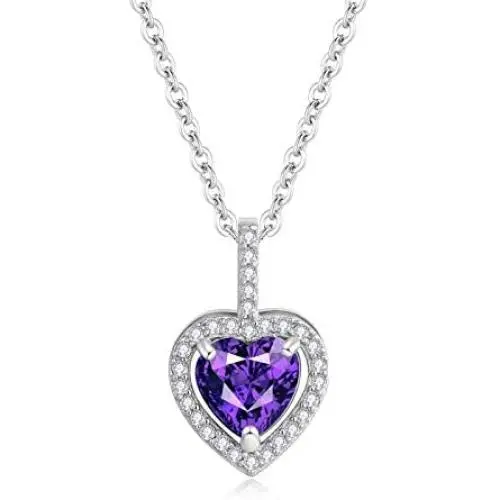 Yeehung 925 Sterling Silver Necklace for Women 14K Gold Plated Silver Heart Pendant Necklace with Cubic Zirconia High-end Birthday Gifts for Women Fashion Jewelry