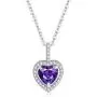 Yeehung 925 Sterling Silver Necklace for Women 14K Gold Plated Silver Heart Pendant Necklace with Cubic Zirconia High-end Birthday Gifts for Women Fashion Jewelry